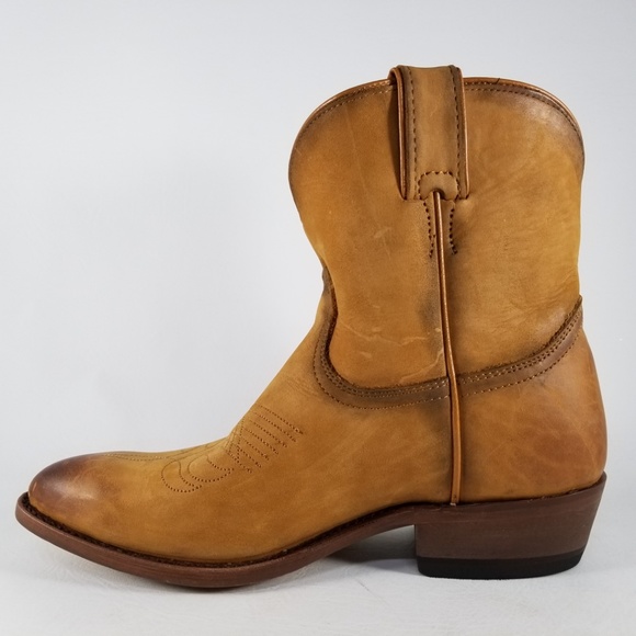 Frye Billy Short Western Leather Riding Boot - Picture 2 of 8